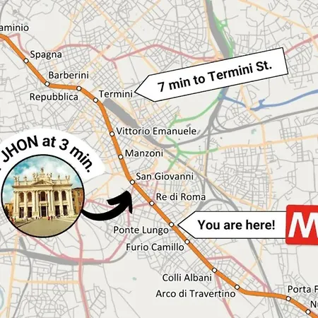 In Tuscolana Train Station & Metro A *